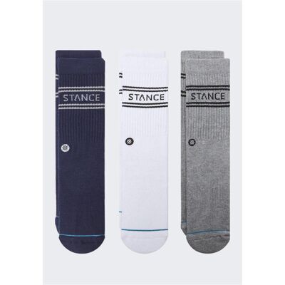 Stance, Socken, Basic Crew Socken 3 Paar Marine, Blau, (3er Pack, S) Stance, Socken, Basic Crew Socken 3 Paar Marine, Blau, (3er Pack, S)