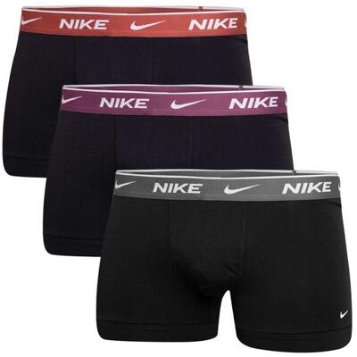 Nike, Herren, Unterhosen, Trunk 3pk, Schwarz, Rot, (3er Pack, L) Nike, Herren, Unterhosen, Trunk 3pk, Schwarz, Rot, (3er Pack, L)