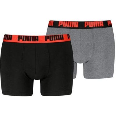 Puma Herren, Unterhosen, Herren-Boxershorts Basic Boxer 2P Schwarz/Grau, Schwarz, Grau, (2er Pack, L) Puma Herren, Unterhosen, Herren-Boxershorts Basic Boxer 2P Schwarz/Grau, Schwarz, Grau, (2er Pack, L)