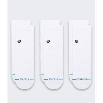 Stance, Herren, Socken, Icon Quarter Socken 3 Paar Weiss, Weiss, (3er Pack, XL) Stance, Herren, Socken, Icon Quarter Socken 3 Paar Weiss, Weiss, (3er Pack, XL)