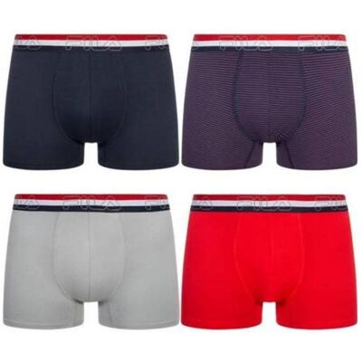 FILA, Herren, Unterhosen, Performance-Boxershorts, Mehrfarbig, (4er Pack, M) FILA, Herren, Unterhosen, Performance-Boxershorts, Mehrfarbig, (4er Pack, M)