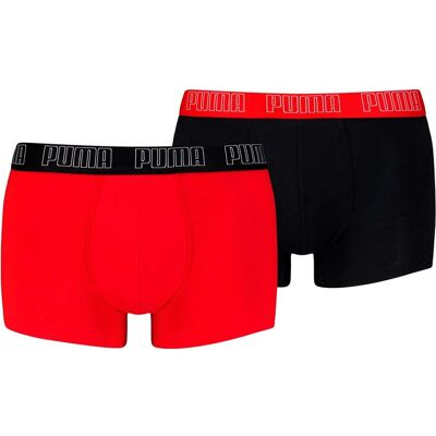 Puma Herren, Unterhosen, Herren-Boxershorts im 2er-Pack, Mehrfarbig, Rot, Schwarz, (2er Pack, M) Puma Herren, Unterhosen, Herren-Boxershorts im 2er-Pack, Mehrfarbig, Rot, Schwarz, (2er Pack, M)