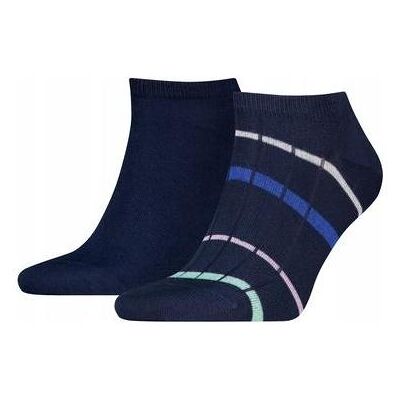 Tommy Hilfiger Herren, Socken, Herren-Sneaker 2P Sommer Breton Marineblau, Blau, (2er Pack, 43 - 46) Tommy Hilfiger Herren, Socken, Herren-Sneaker 2P Sommer Breton Marineblau, Blau, (2er Pack, 43 - 46)