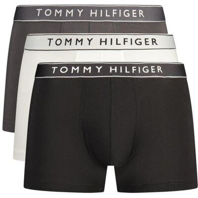 Tommy Hilfiger Herren, Unterhosen, 3p Trunk Dtm, Weiss, Schwarz, Grau, (3er Pack, L) Tommy Hilfiger Herren, Unterhosen, 3p Trunk Dtm, Weiss, Schwarz, Grau, (3er Pack, L)