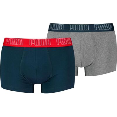 Puma Herren, Unterhosen, Herren-Boxershorts im 2er-Pack, Mehrfarbig, Grau, Blau, (2er Pack, L) Puma Herren, Unterhosen, Herren-Boxershorts im 2er-Pack, Mehrfarbig, Grau, Blau, (2er Pack, L)
