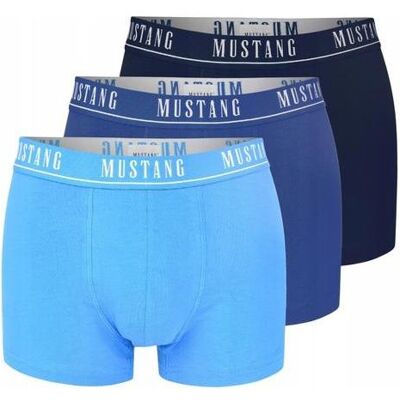 Mustang, Herren, Unterhosen, Herren-Boxershorts, 3er-Pack, Marineblau/Blau/Hellblau, Blau, Mehrfarbig, (3er Pack, XXL) Mustang, Herren, Unterhosen, Herren-Boxershorts, 3er-Pack, Marineblau/Blau/Hellblau, Blau, Mehrfarbig, (3er Pack, XXL)