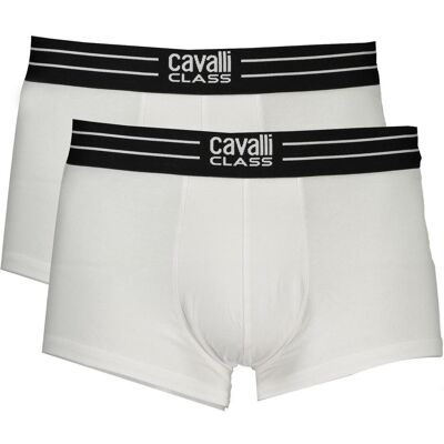 Cavalli Class, Herren, Unterhosen, White Cotton Men's Boxer Briefs, Weiss, (L) Cavalli Class, Herren, Unterhosen, White Cotton Men's Boxer Briefs, Weiss, (L)