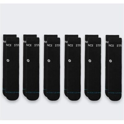 Stance, Unisex, Socken, Origin 6 Pack Crew, Schwarz, (6er Pack, 42) Stance, Unisex, Socken, Origin 6 Pack Crew, Schwarz, (6er Pack, 42)