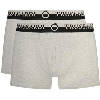 Trussardi, Herren, Unterhosen, Grigio Cotton Men Boxer Short, Grau, (Einzelpack, XL) Trussardi, Herren, Unterhosen, Grigio Cotton Men Boxer Short, Grau, (Einzelpack, XL)