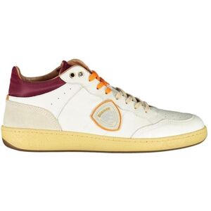 Blauer, Herren, Sneakers, Schlichte weisse Sneakers mit kontrastierenden Akzenten, Weiss, (45) Blauer, Herren, Sneakers, Schlichte weisse Sneakers mit kontrastierenden Akzenten, Weiss, (45)
