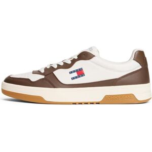 Tommy Hilfiger Herren, Sneakers, (New) Tjm Cupsole Leather Ess, Mehrfarbig, Weiss, Braun, (45) Tommy Hilfiger Herren, Sneakers, (New) Tjm Cupsole Leather Ess, Mehrfarbig, Weiss, Braun, (45)