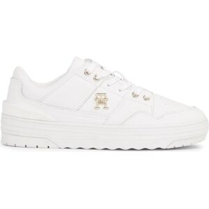 Tommy Hilfiger Damen, Sneakers, TH Basket Sneaker Lo, Weiss, (37) Tommy Hilfiger Damen, Sneakers, TH Basket Sneaker Lo, Weiss, (37)