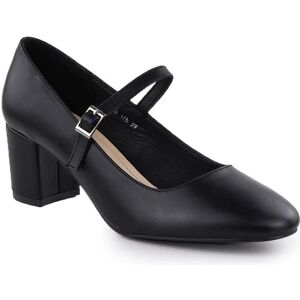 Leone, Damen, Pumps, Black Sergio PB176 low-heel pumps with strap, Schwarz, (39) Leone, Damen, Pumps, Black Sergio PB176 low-heel pumps with strap, Schwarz, (39)