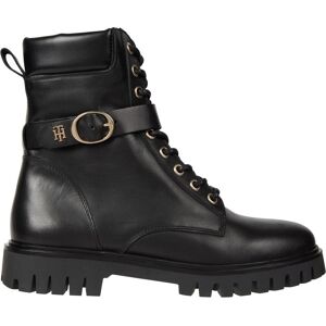 Tommy Hilfiger Damen, Boots + Stiefel, Buckle Lace Up Boot, Schwarz, (36, 38) Tommy Hilfiger Damen, Boots + Stiefel, Buckle Lace Up Boot, Schwarz, (36, 38)