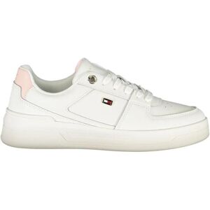 Tommy Hilfiger Damen, Sneakers, Flag Basket Sneaker, Weiss, Pink, (38) Tommy Hilfiger Damen, Sneakers, Flag Basket Sneaker, Weiss, Pink, (38)