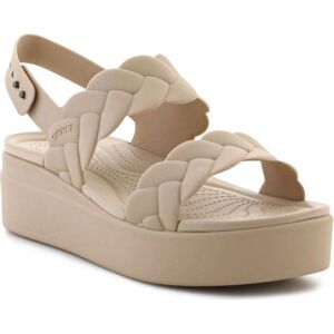 Crocs, Damen, Sandalen, Brooklyn – Gewebte Sandalen mit niedrigem Keilabsatz, Beige, (40) Crocs, Damen, Sandalen, Brooklyn – Gewebte Sandalen mit niedrigem Keilabsatz, Beige, (40)