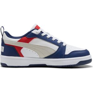 Puma Jungen, Sneakers, Rebound V6 Lo Jr, Weiss, Grau, Blau, (39) Puma Jungen, Sneakers, Rebound V6 Lo Jr, Weiss, Grau, Blau, (39)