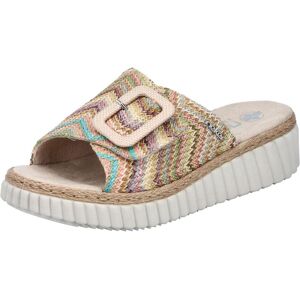 Rieker, Damen, Sandalen, Pantoletten, Beige, Mehrfarbig, (38) Rieker, Damen, Sandalen, Pantoletten, Beige, Mehrfarbig, (38)