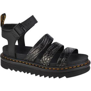 Dr. Martens Plattform Sandalen Blaire - Gunmetal Wild Croc Dr. Martens Plattform Sandalen Blaire - Gunmetal Wild Croc
