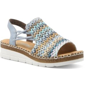 Rieker, Damen, Sandalen, Sandalen, Mehrfarbig, Blau, (36) Rieker, Damen, Sandalen, Sandalen, Mehrfarbig, Blau, (36)
