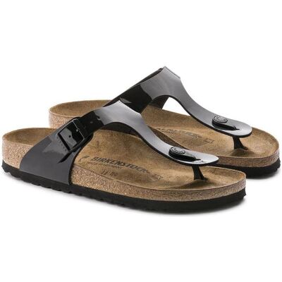 Birkenstock, Damen, Sandalen, Gizeh Birko-Flor Lack Normal, Schwarz, (42) Birkenstock, Damen, Sandalen, Gizeh Birko-Flor Lack Normal, Schwarz, (42)
