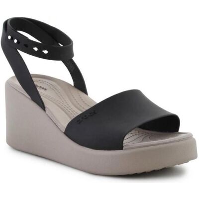 Crocs, Damen, Sandalen, Brooklyn Sandalen mit Knöchelriemen und Keilabsatz, Schwarz, (39) Crocs, Damen, Sandalen, Brooklyn Sandalen mit Knöchelriemen und Keilabsatz, Schwarz, (39)