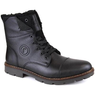 Rieker, Herren, Boots + Stiefel, Herrenstiefeletten aus wollgefüttertem Leder, schwarz, Schwarz, (40) Rieker, Herren, Boots + Stiefel, Herrenstiefeletten aus wollgefüttertem Leder, schwarz, Schwarz, (40)