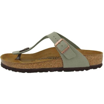 Birkenstock, Damen, Sandalen, Gizeh Birko-Flor Nubuk schmal, Grau, (37) Birkenstock, Damen, Sandalen, Gizeh Birko-Flor Nubuk schmal, Grau, (37)