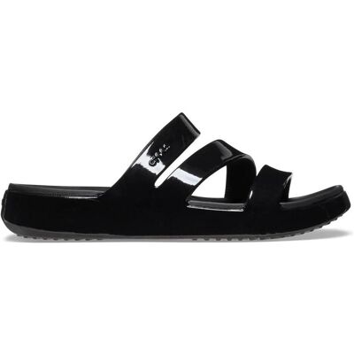 Crocs, Damen, Sandalen, W's Getaway Patent Strappy, Schwarz, (41, 41 1/3, 41.5, 42) Crocs, Damen, Sandalen, W's Getaway Patent Strappy, Schwarz, (41, 41 1/3, 41.5, 42)