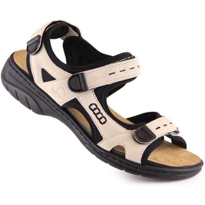 Rieker, Damen, Sandalen, Sandalen, Schwarz, Beige, (41) Rieker, Damen, Sandalen, Sandalen, Schwarz, Beige, (41)