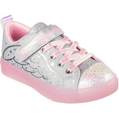 Skechers, Mädchen, Sneakers, S Lights Twinkle Sparks Heather Magic Jr. Schuhe, Mehrfarbig, Pink, Grau, Silber, (33.5) Skechers, Mädchen, Sneakers, S Lights Twinkle Sparks Heather Magic Jr. Schuhe, Mehrfarbig, Pink, Grau, Silber, (33.5)