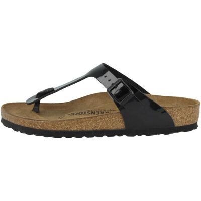 Birkenstock, Damen, Sandalen, Gizeh Birko-Flor Lack schmal, Schwarz, (35) Birkenstock, Damen, Sandalen, Gizeh Birko-Flor Lack schmal, Schwarz, (35)
