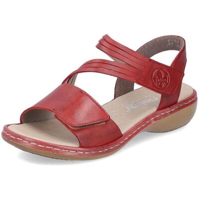 Rieker, Damen, Sandalen, Ledersandalen, Rot, (40) Rieker, Damen, Sandalen, Ledersandalen, Rot, (40)