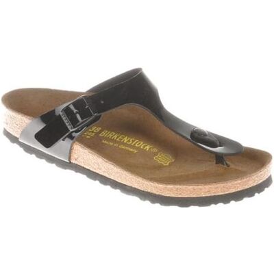 Birkenstock, Damen, Sandalen, Gizeh Birko-Flor Lack Normal, Schwarz, (35) Birkenstock, Damen, Sandalen, Gizeh Birko-Flor Lack Normal, Schwarz, (35)