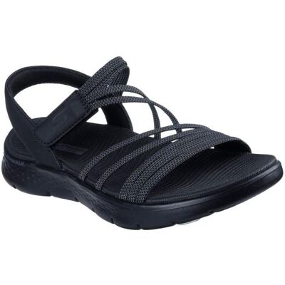 Skechers, Damen, Sandalen, Go Walk Flex Sandal - Emma - Wandersandalen - Damen, Schwarz, Grau, (39) Skechers, Damen, Sandalen, Go Walk Flex Sandal - Emma - Wandersandalen - Damen, Schwarz, Grau, (39)