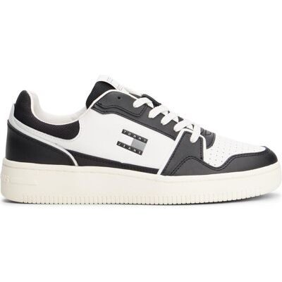 TOMMY JEANS TJM RETRO BASKET - Sneaker, Leder, Textil, Lederimitat TOMMY JEANS TJM RETRO BASKET - Sneaker, Leder, Textil, Lederimitat