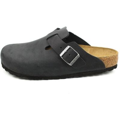 Birkenstock, Unisex, Sandalen, Boston Nubukleder geölt Schmal, Schwarz, (46) Birkenstock, Unisex, Sandalen, Boston Nubukleder geölt Schmal, Schwarz, (46)