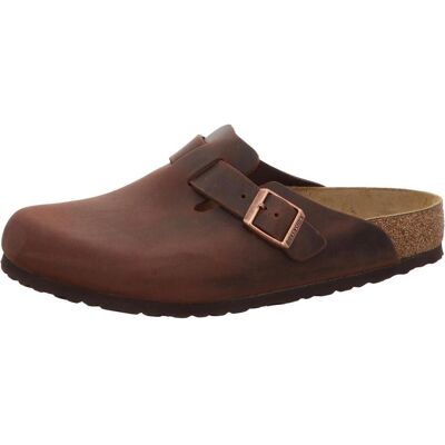 Birkenstock, Unisex, Sandalen, Boston Geöltes Nubukleder normal, Braun, (37) Birkenstock, Unisex, Sandalen, Boston Geöltes Nubukleder normal, Braun, (37)
