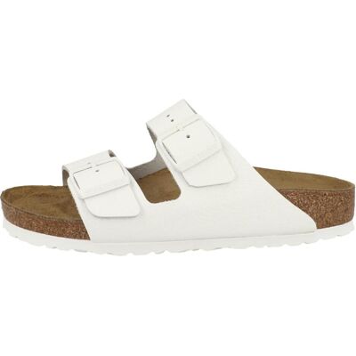 Birkenstock, Damen, Sandalen, Arizona Naturleder schmal - 64061, Weiss, (38) Birkenstock, Damen, Sandalen, Arizona Naturleder schmal - 64061, Weiss, (38)