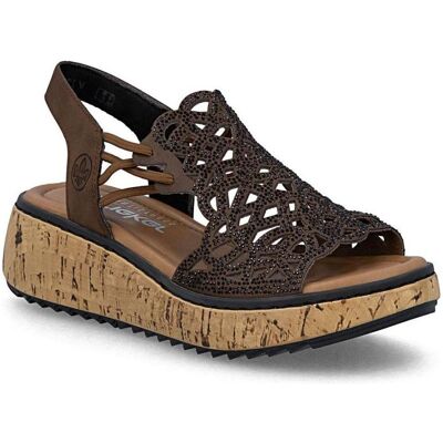 Rieker, Damen, Sandalen, Sandalen, Braun, (41) Rieker, Damen, Sandalen, Sandalen, Braun, (41)