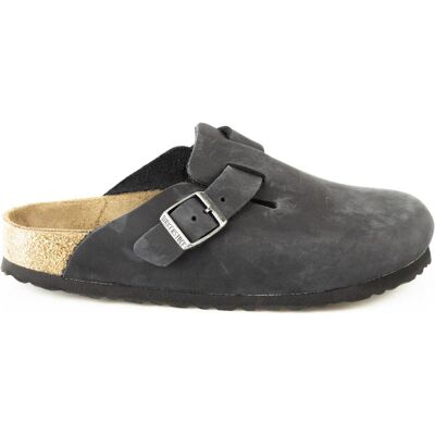 Birkenstock, Unisex, Sandalen, Boston Nubukleder geölt Schmal, Schwarz, (37) Birkenstock, Unisex, Sandalen, Boston Nubukleder geölt Schmal, Schwarz, (37)