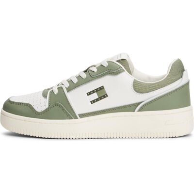 Tommy Hilfiger Herren, Sneakers, Tjm Retro Basket, Grün, Weiss, (46) Tommy Hilfiger Herren, Sneakers, Tjm Retro Basket, Grün, Weiss, (46)