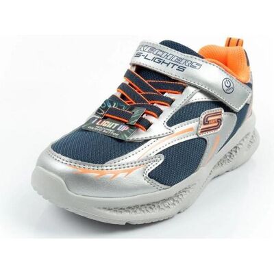 Skechers, Jungen, Sneakers, Glow Strider LED Children's Sports Shoes for Boys Silver, Silber, Orange, Grau, (29) Skechers, Jungen, Sneakers, Glow Strider LED Children's Sports Shoes for Boys Silver, Silber, Orange, Grau, (29)