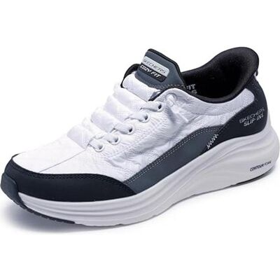 Skechers, Damen, Sneakers, Damen-Konturschuhe, Weiss, Schwarz, (39.5) Skechers, Damen, Sneakers, Damen-Konturschuhe, Weiss, Schwarz, (39.5)