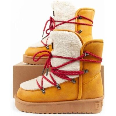 D.Franklin, Damen, Boots + Stiefel, women's winter snow boots, fashionable fur lining, mustard color, Braun, (40) D.Franklin, Damen, Boots + Stiefel, women's winter snow boots, fashionable fur lining, mustard color, Braun, (40)