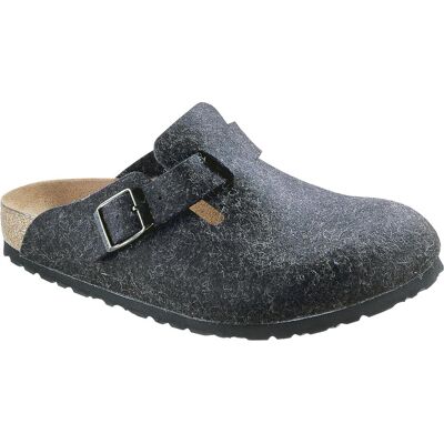 Birkenstock, Unisex, Sandalen, Boston Wollfilz schmal, Grau, (38) Birkenstock, Unisex, Sandalen, Boston Wollfilz schmal, Grau, (38)