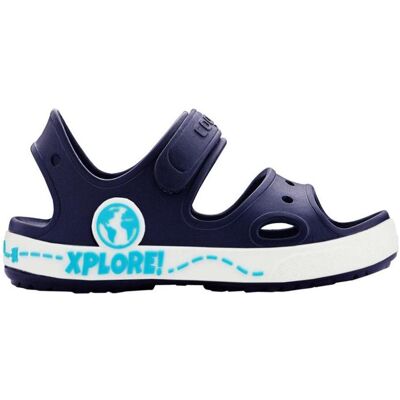 Coqui, Mädchen, Sandalen, Yogi marineblaue und weisse Kindersandalen 8861-407-2132 (20-21), Blau, (21) Coqui, Mädchen, Sandalen, Yogi marineblaue und weisse Kindersandalen 8861-407-2132 (20-21), Blau, (21)