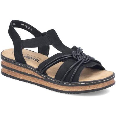 Rieker, Sandalen, Damensandalen, Schwarz, (38) Rieker, Sandalen, Damensandalen, Schwarz, (38)