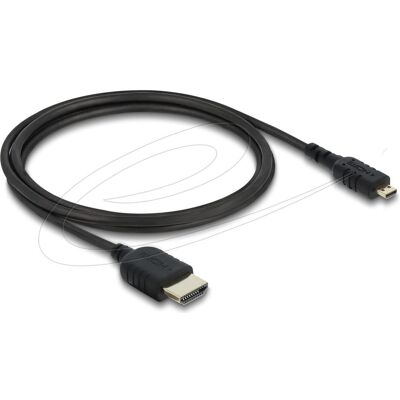 Delock HDMI Micro zu HDMI Kabel - 8K 60Hz - 1m - Schwarz Delock HDMI Micro zu HDMI Kabel - 8K 60Hz - 1m - Schwarz
