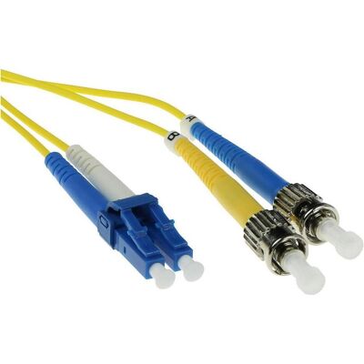 ACT 3 meter LSZH Singlemode 9/125 OS2 fiber patch cable duplex with LC and ST connectors (3 m), Netzwerkkabel ACT 3 meter LSZH Singlemode 9/125 OS2 fiber patch cable duplex with LC and ST connectors (3 m), Netzwerkkabel